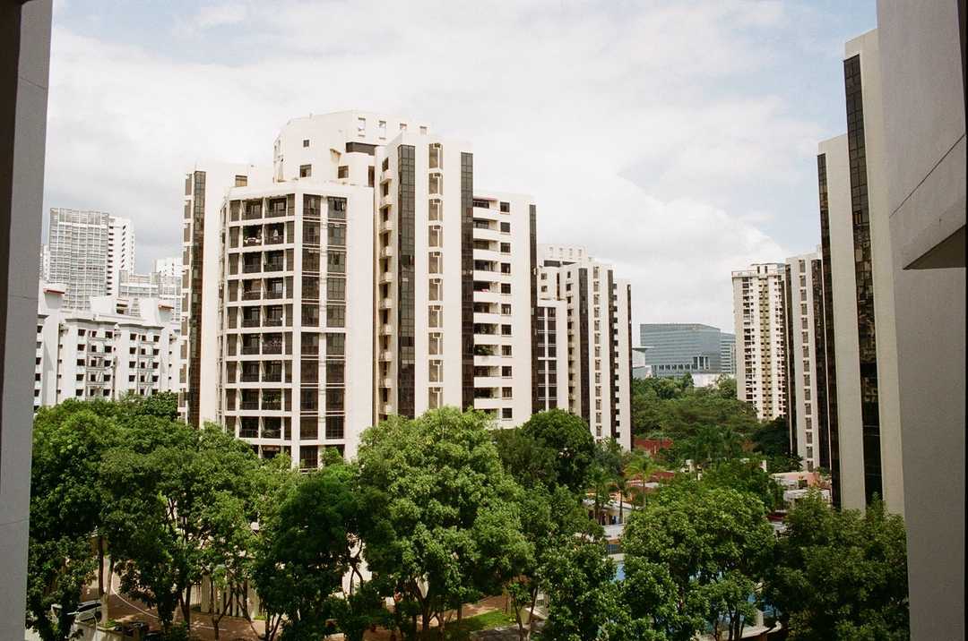 Film photograph of Buildings