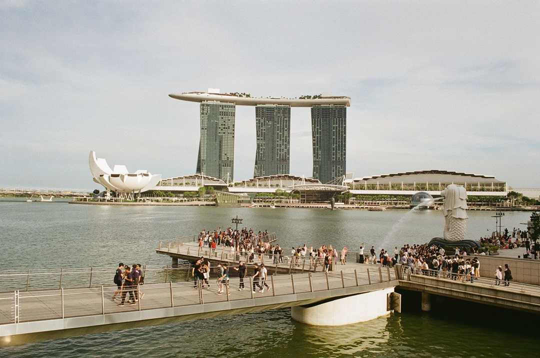 Film photo at Merlion Park